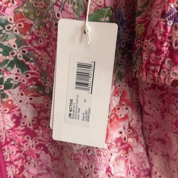 Johnny‎ Was Pink Floral Bomber Jacket Bee Active Eyelet - Picture 6 of 6